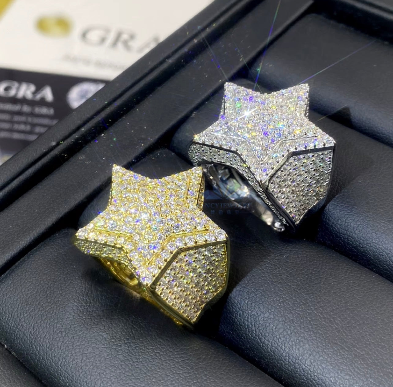 Moissanite 925 Silver Star Ring