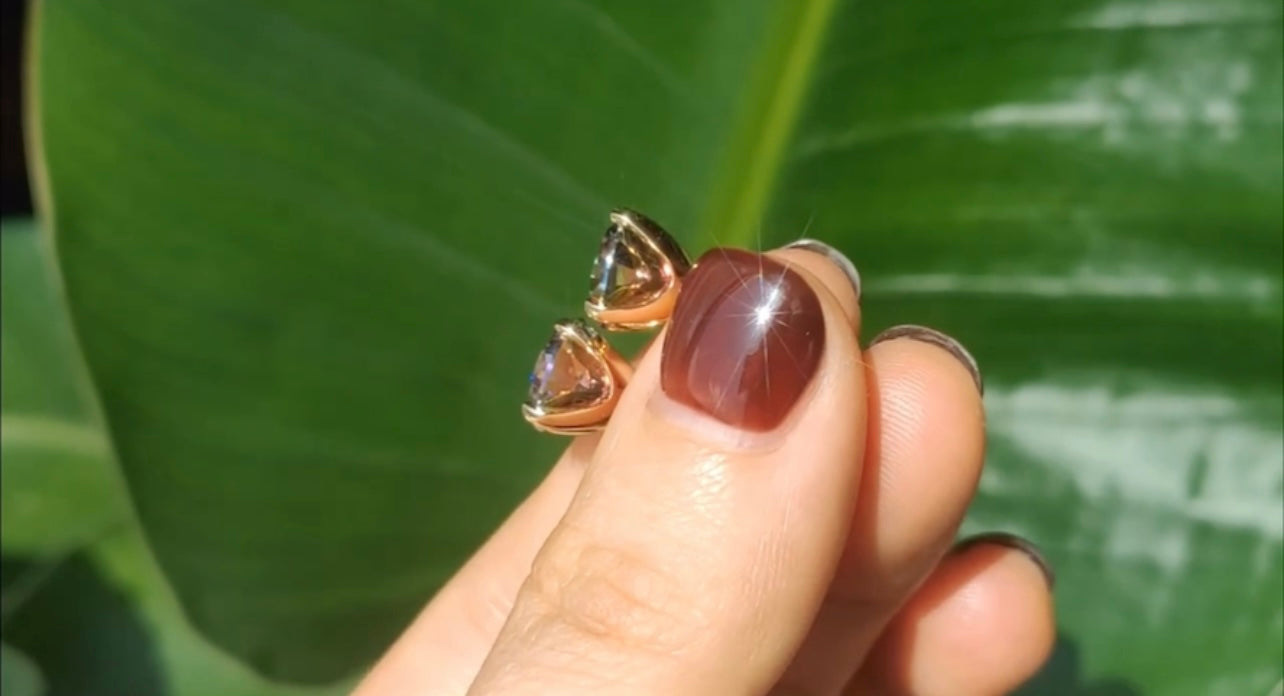 Blue Moissanite Earrings 925 Sterling Silver 5MM .5CT