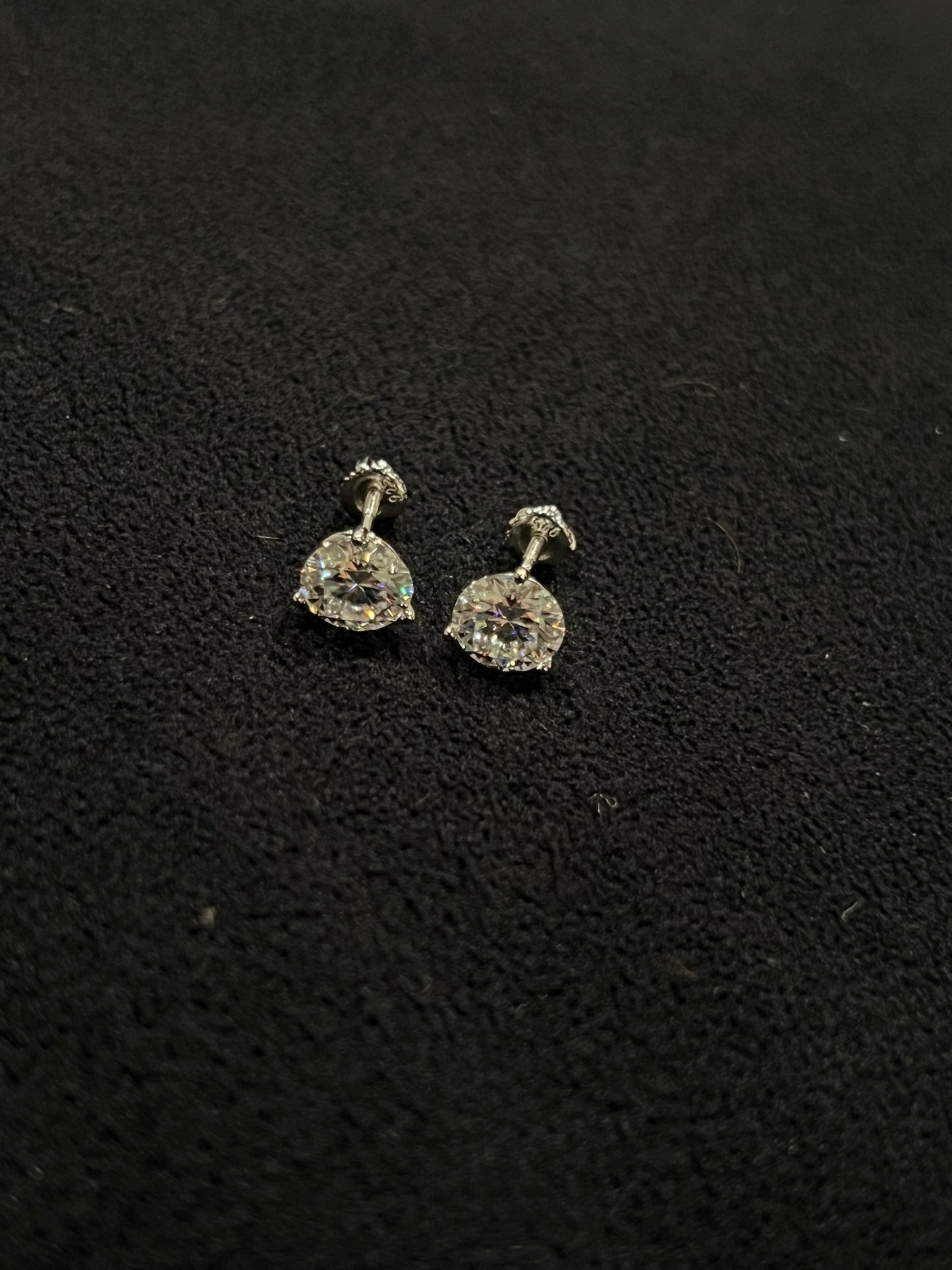 7mm Moissanite Stud Earrings 925 Silver