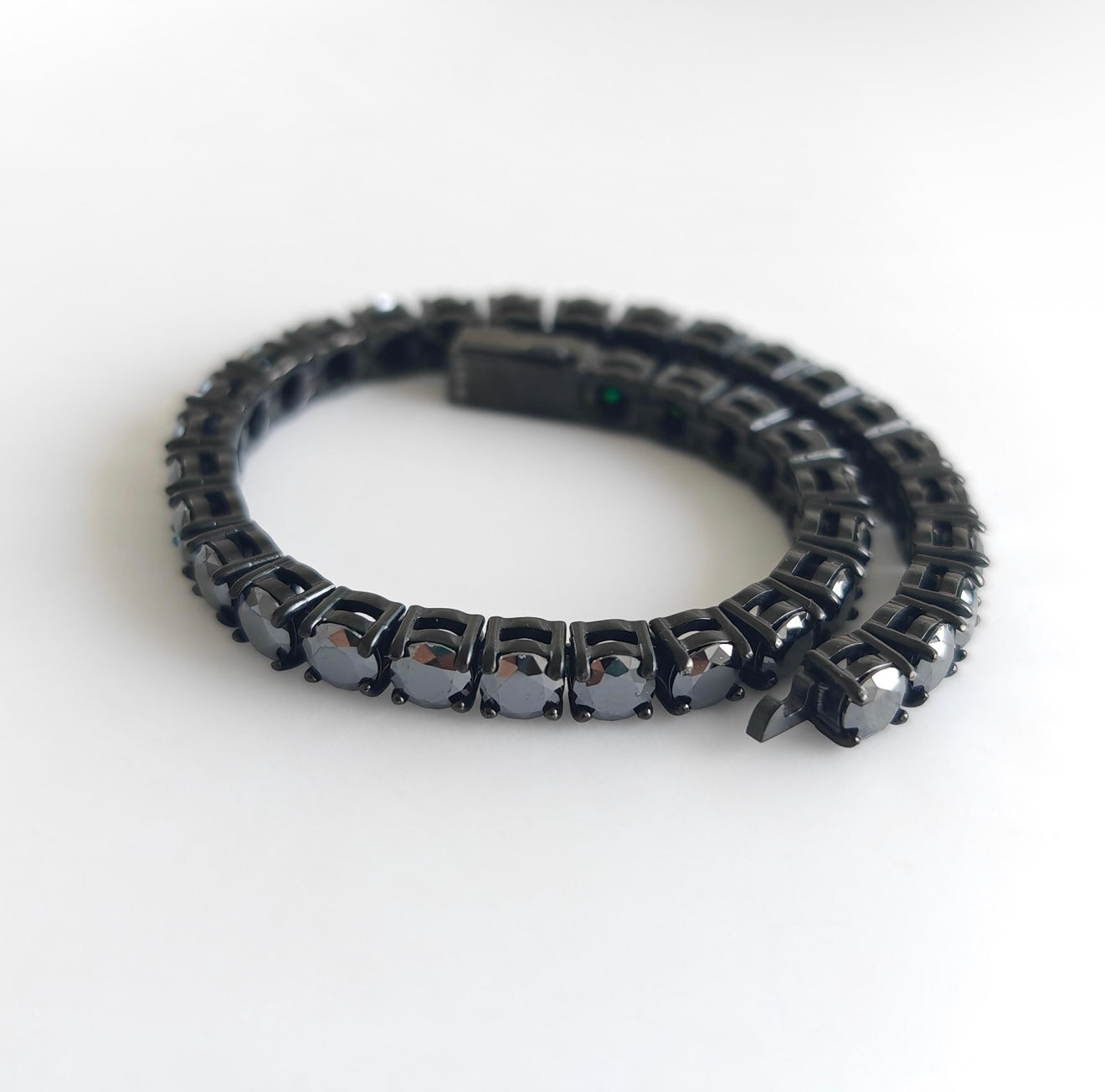 4-5mm 925 Silver Black Moissanite Bracelets