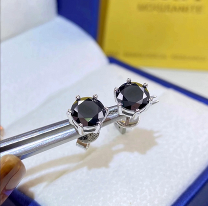 5mm Moissanite 925 Silver Stud Earrings