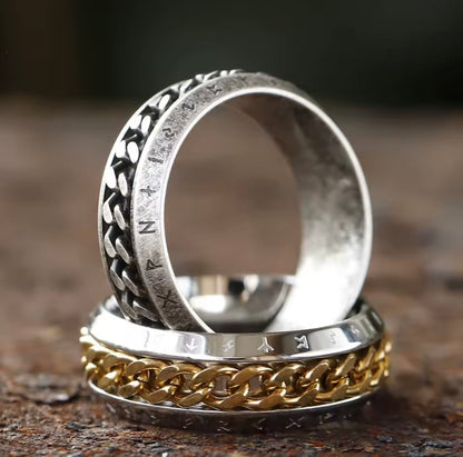 Nordic Rune and Cuban Link Fidget