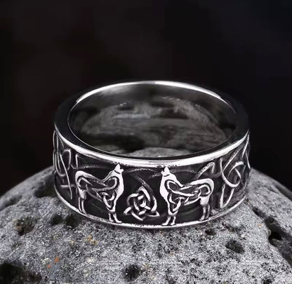 Celtic Wolf/Rune Ring