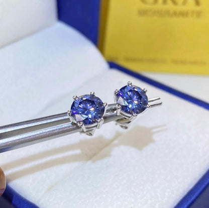 5mm Moissanite 925 Silver Stud Earrings