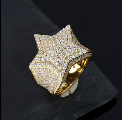 Moissanite 925 Silver Star Ring