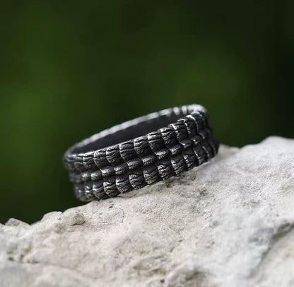 Dark Steel Dragon Scale Ring