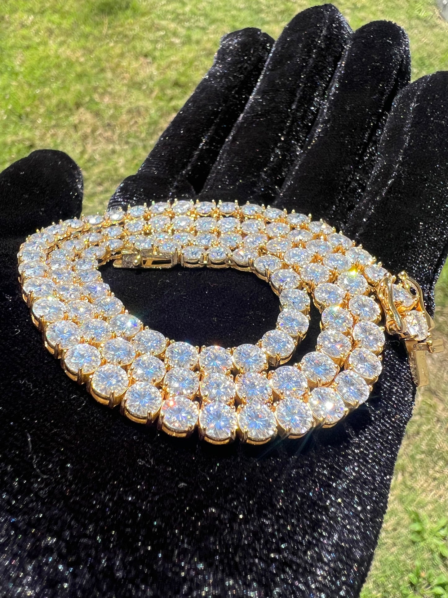 5mm MOISSANITE Tennis Chain Necklace - VVS D Color - Passes Diamond Tester