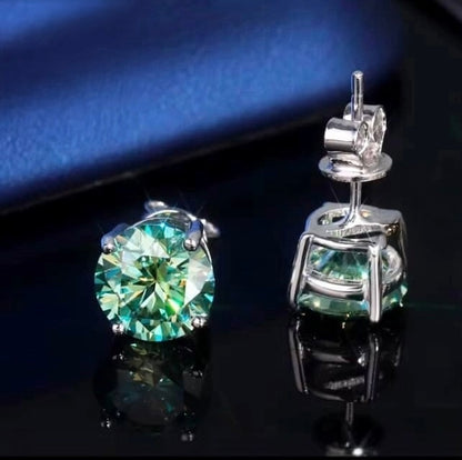 5mm Moissanite 925 Silver Stud Earrings