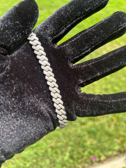 8mm Moissanite Cuban Link Bracelet