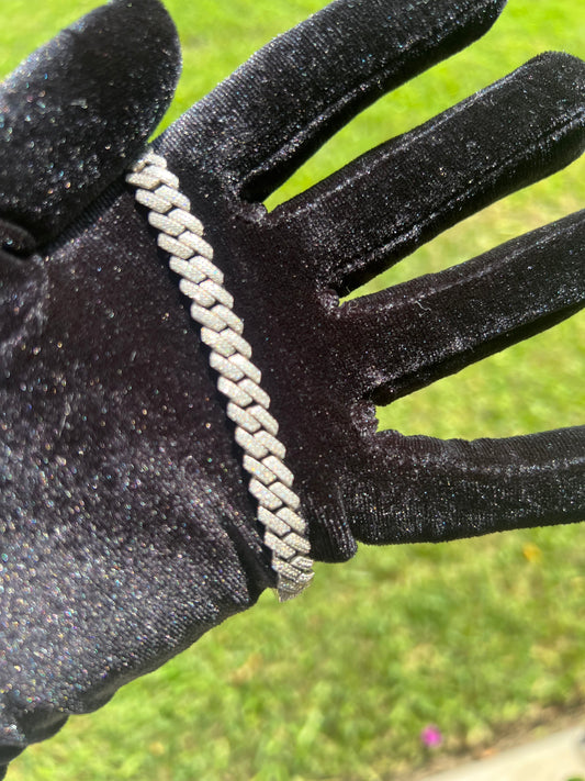 8mm Moissanite Cuban Link Bracelet