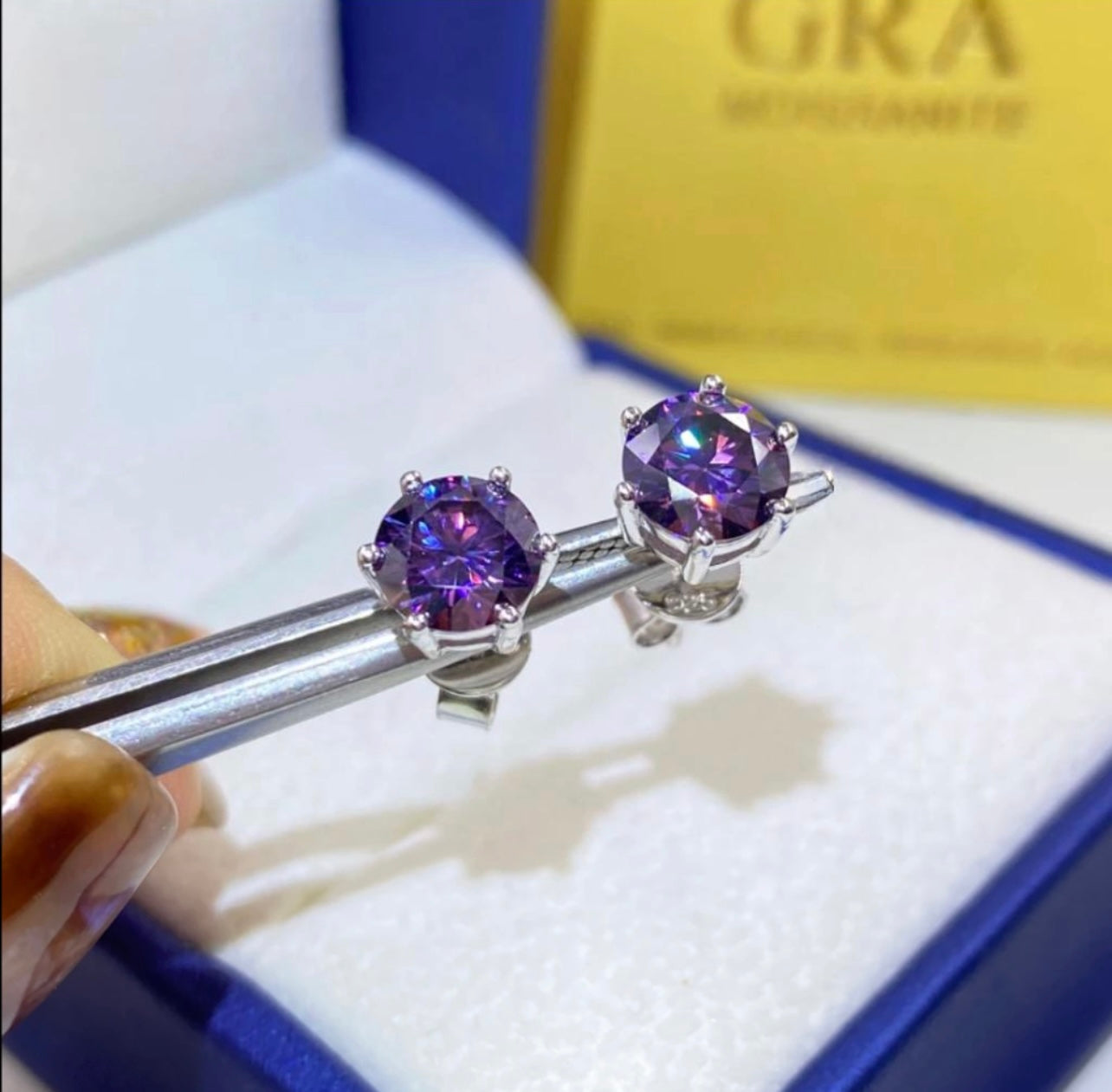 5mm Moissanite 925 Silver Stud Earrings