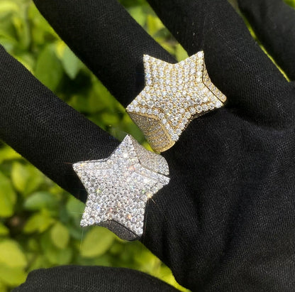 Moissanite 925 Silver Star Ring