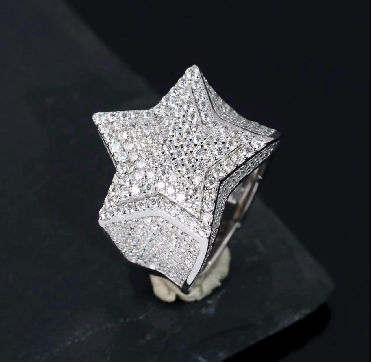 Moissanite 925 Silver Star Ring