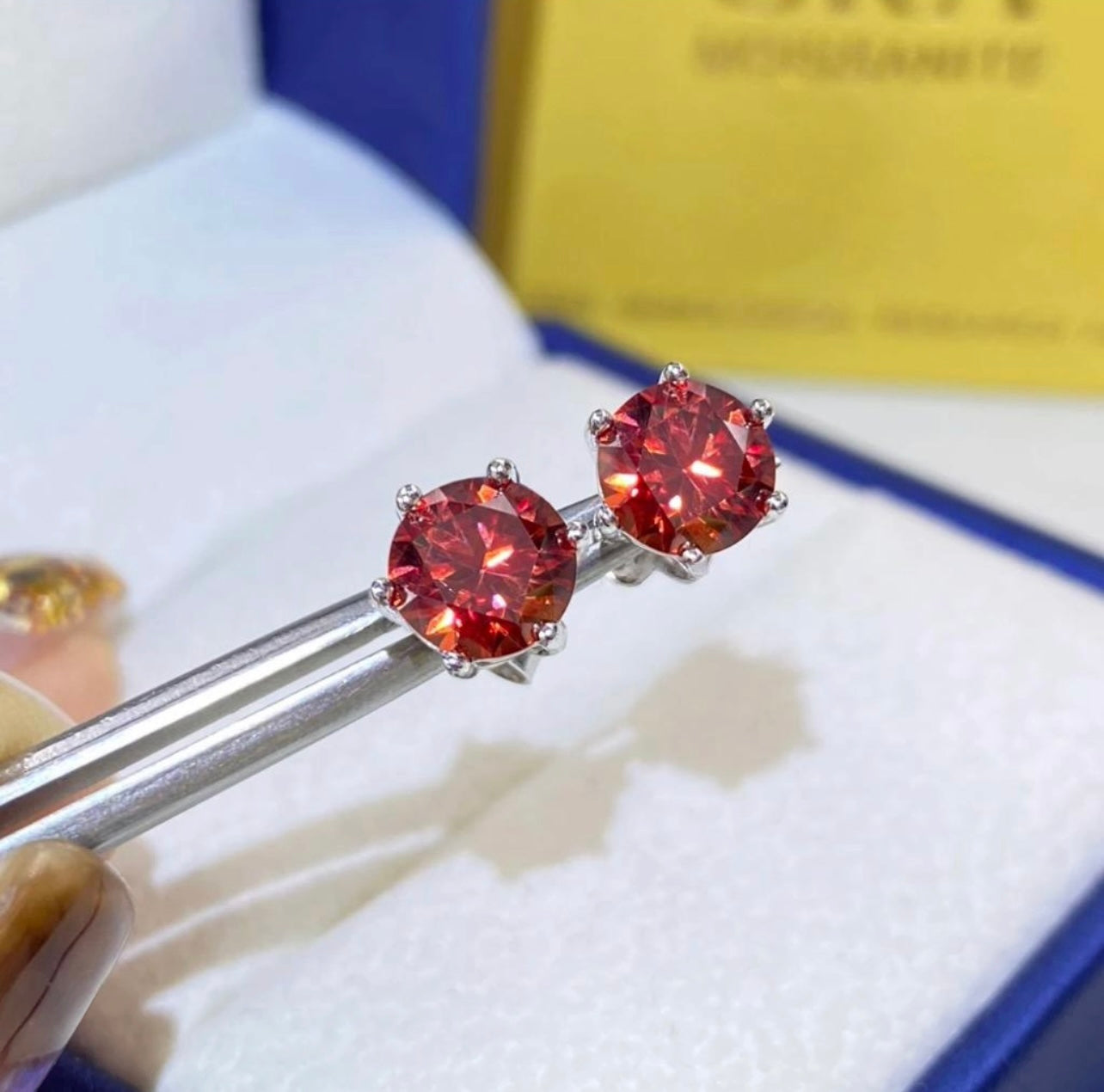 5mm Moissanite 925 Silver Stud Earrings