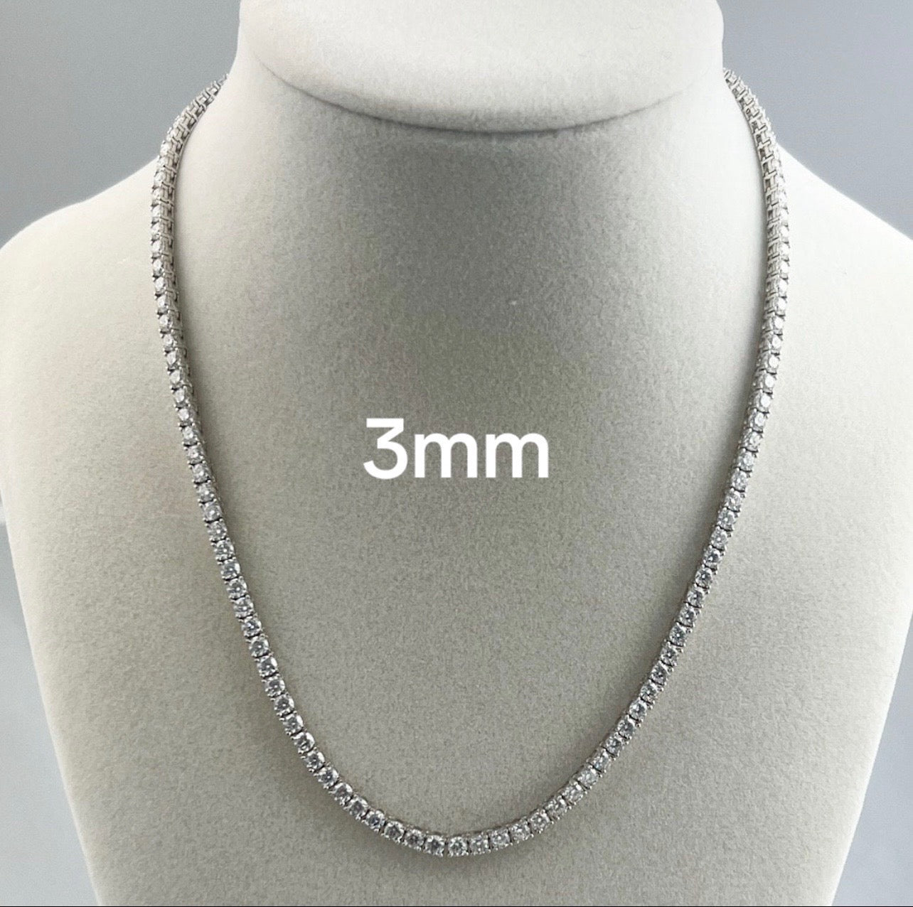 Cz Stainless Steel Tennis Chain