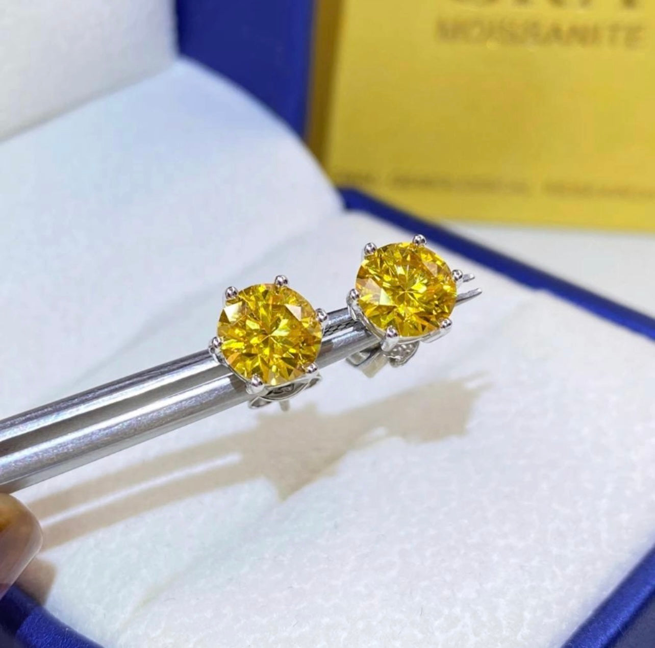 5mm Moissanite 925 Silver Stud Earrings