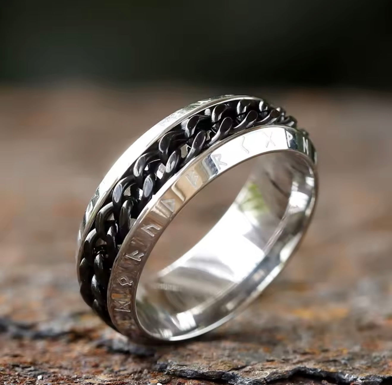 Nordic Rune and Cuban Link Fidget