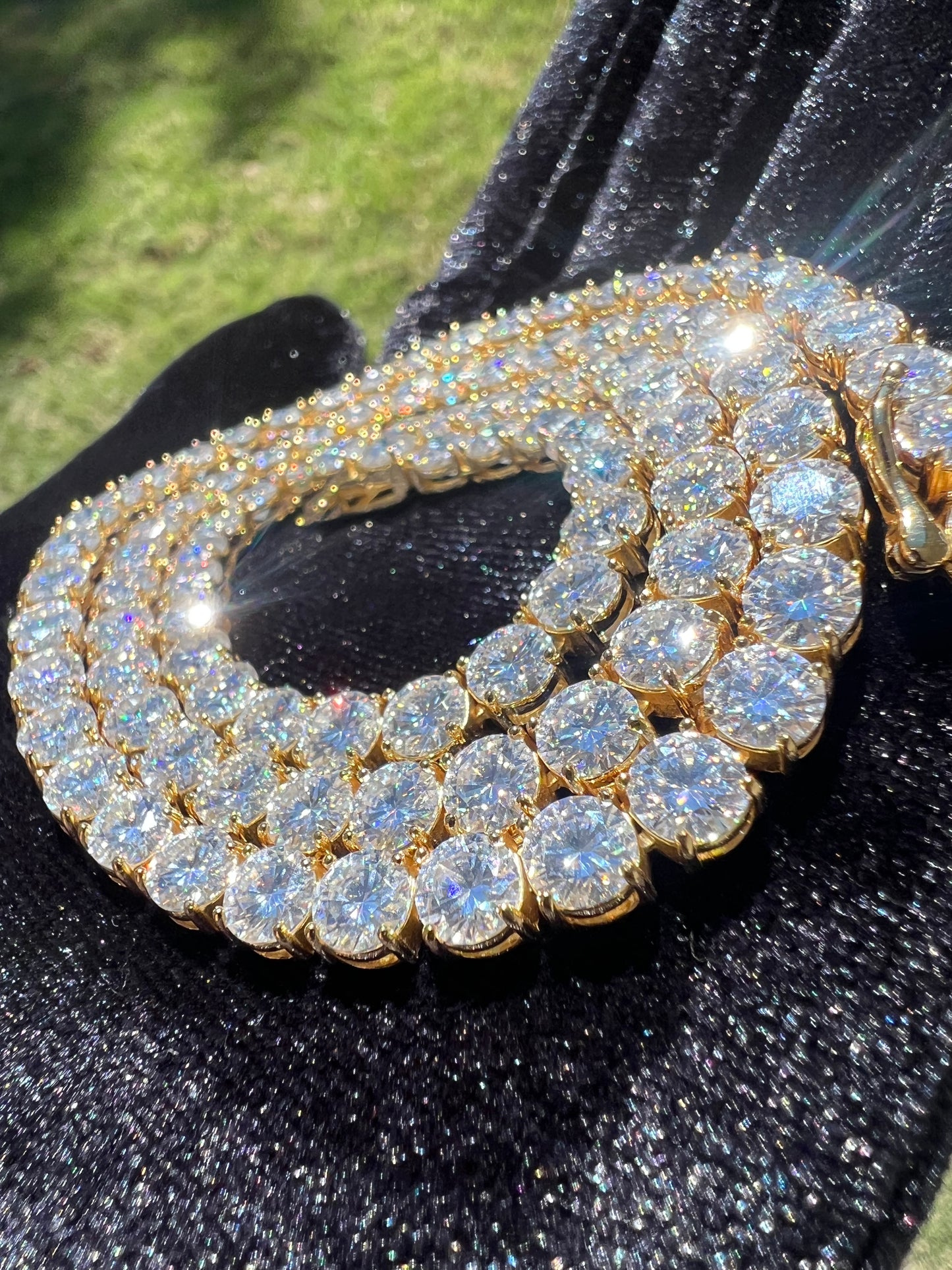 5mm MOISSANITE Tennis Chain Necklace - VVS D Color - Passes Diamond Tester