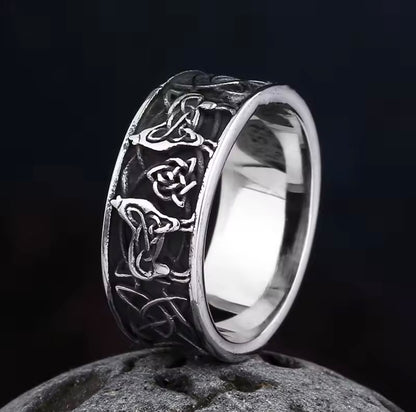 Celtic Wolf/Rune Ring