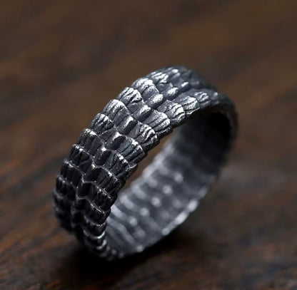 Dark Steel Dragon Scale Ring