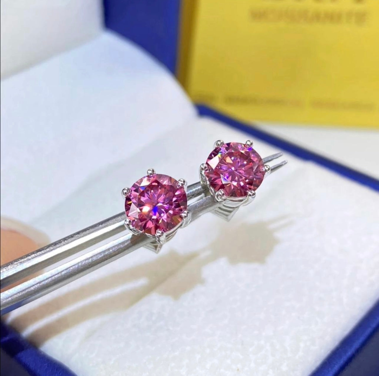 5mm Moissanite 925 Silver Stud Earrings