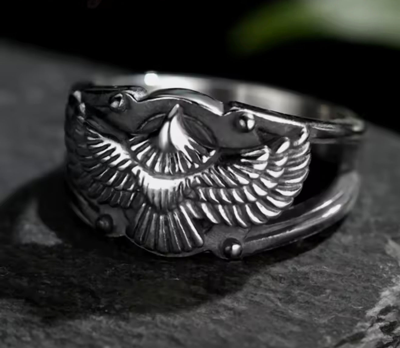 Dark Steel Eagle Ring🦅