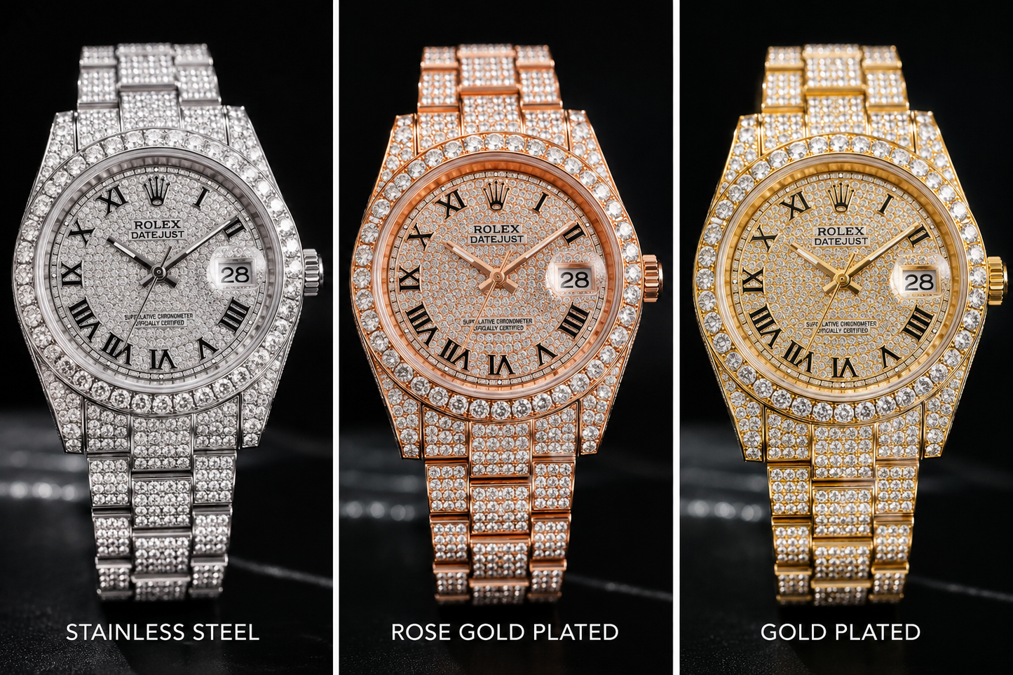 VVS MOISSANITE ROLEX 316L Stainless Steel