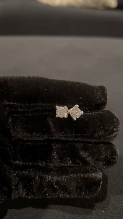 5mm fully iced out Moissanite Stud Earrings