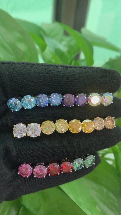 5mm Moissanite 925 Silver Stud Earrings