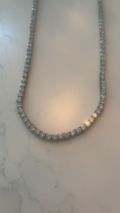 Cz Stainless Steel Tennis Chain