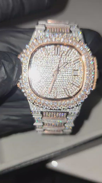 Patek Phillippe Two Tone VVS Moissanite Watch