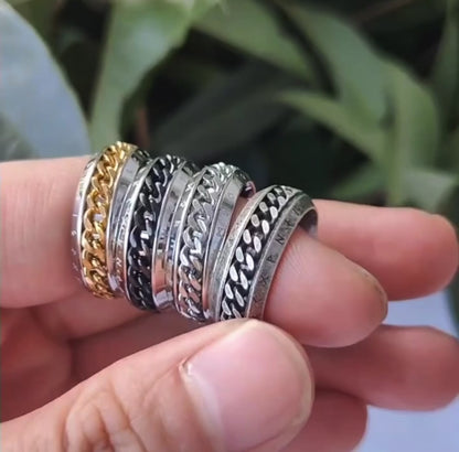 Nordic Rune and Cuban Link Fidget